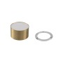 Moderne Lindby LED Deckenleuchte Nivoria in Gold/Messing mit Montageplatte.