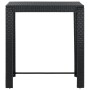 vidaXL Gartenbar-Set, 5-teilig, schwarzes Poly Rattan, quadratischer Tisch.
