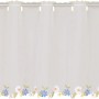 Neusser Collection Panneau Olivia, 45x135 cm, weiß-blauer Fenstervorhang mit Blumenmuster.