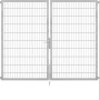 Feuerverzinktes Doppeltor Flexo Plus 250x200 cm mit Pfosten für Gartenzaun.
