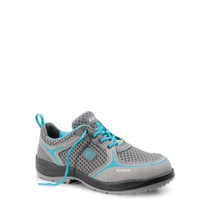 Elten Damen Sicherheitshalbschuh Mila Aqua Low ESD S1, grau/türkis, Gr. 38