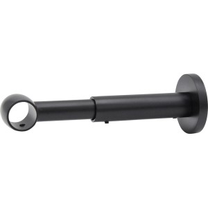 Mydeco Gardinenstangen-Halterung Noble, 1-läufig, ausziehbar, schwarz, Ø 2 cm.
