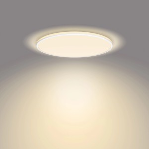 Weiße Philips LED-Deckenleuchte Ozziet SceneSwitch mit warmweißem Licht.