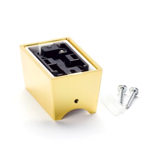 Goldene Orion Lightstyle Lampenfassung S14D aus Metall mit Schrauben für Linienlampen.