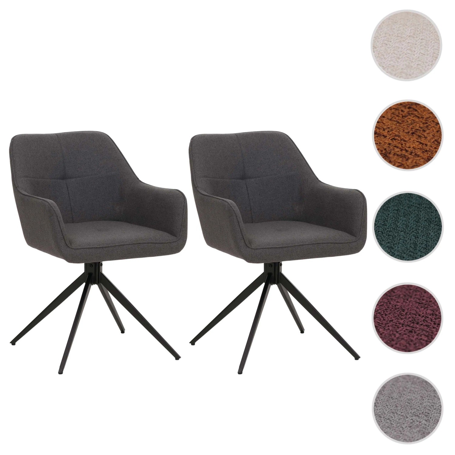 CHEFGASTRO Esszimmerstuhl 2er-Set 80x53x59cm Sitzhöhe 41cm Stoff/Textil Bordeaux_8