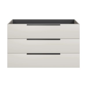 Pelipal Waschbeckenunterschrank Quantum 07, 120 cm, Kaschmir Matt, mit 3 Auszügen.
