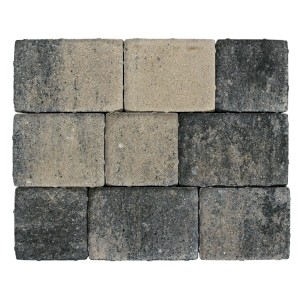 Diephaus Pflastersteine Semito, Mehrformat, weiß-schwarz, 6 cm stark.