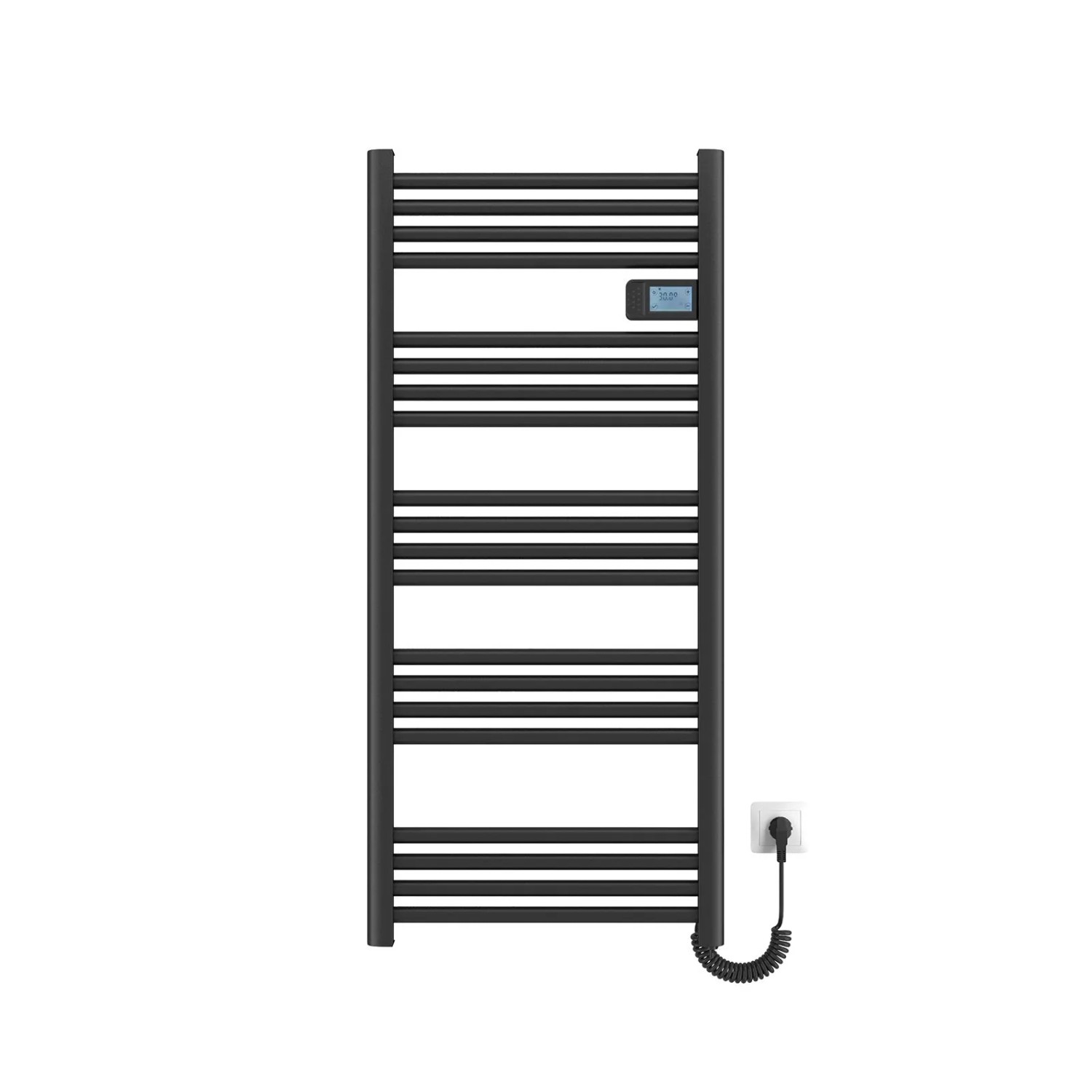 Emke Handtuchwärmer Elektrisch 120x54cm 600W Schwarz Heizkörper mit Thermos günstig online kaufen