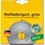 Schellenberg Rollladengurt Mini, 14mm, 6m, Grau. Gurtband für Rollladen mit verstärkten Kanten.