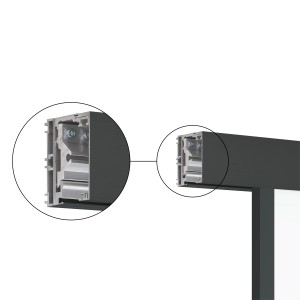 Skyscope Portal Abstandsprofil für Slimwork Schiebetür 2.000 mm Schwarz