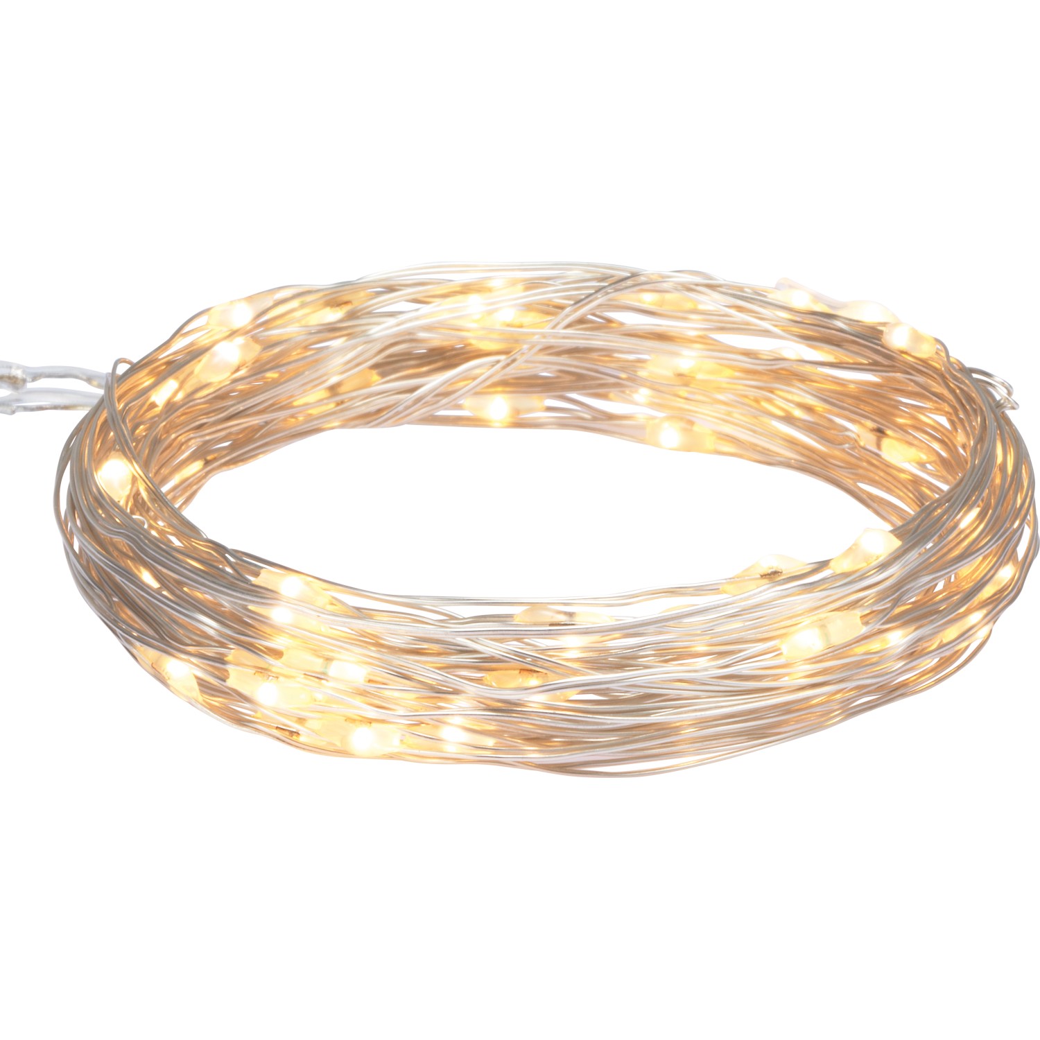 LED-Drahtlichterkette 60 LEDs Warmweiß 6 m