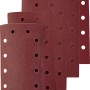 Set LUX Schleifstreifen, 115x230mm, K120, für Schwingschleifer, mit Klett-Rückseite und Absauglöchern.