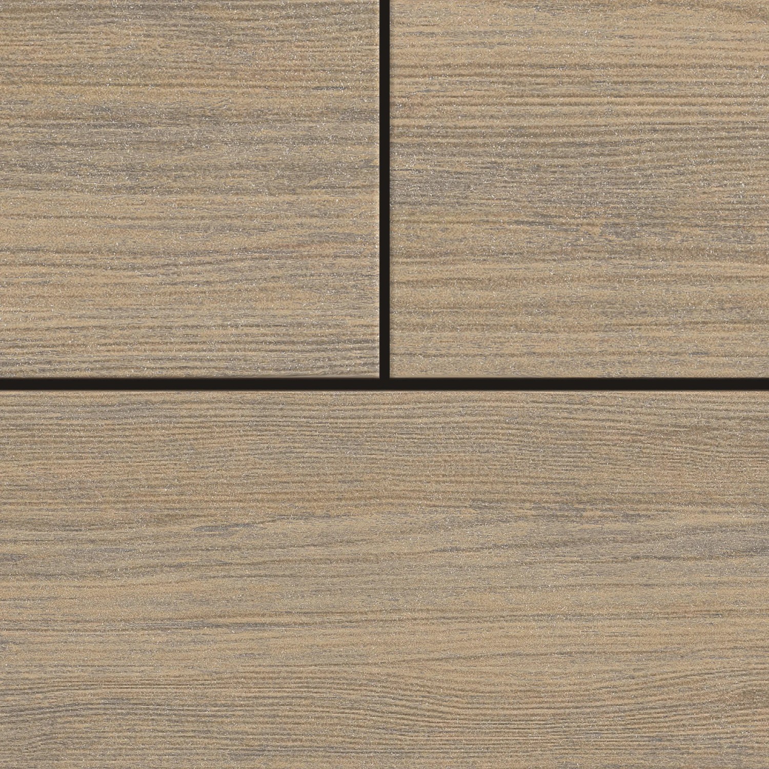 Terrassendielen WPC in Braun-Rauchgrau mit geriffelter Oberfläche für Terrasse und Balkon.