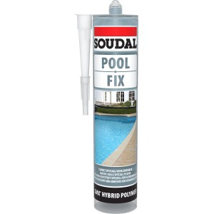 Soudal Pool Fix, transparent, 290ml Kartusche für Silikon & Acryl Anwendungen.