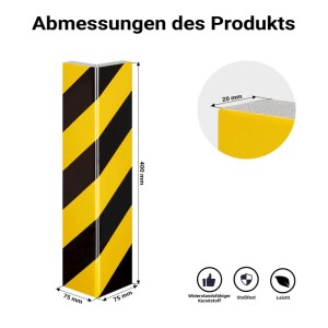 Wiltec Garagen Wandschutz Selbstklebend Türkantenschutz Einparkhilfe Auto Garage