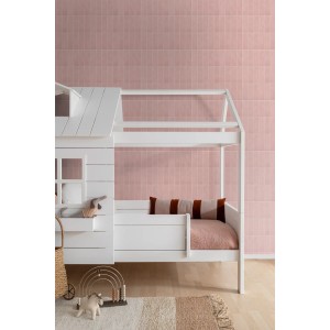 ESTAhome Tapete Fliesenmuster Hellrosa 50 x 900 cm
