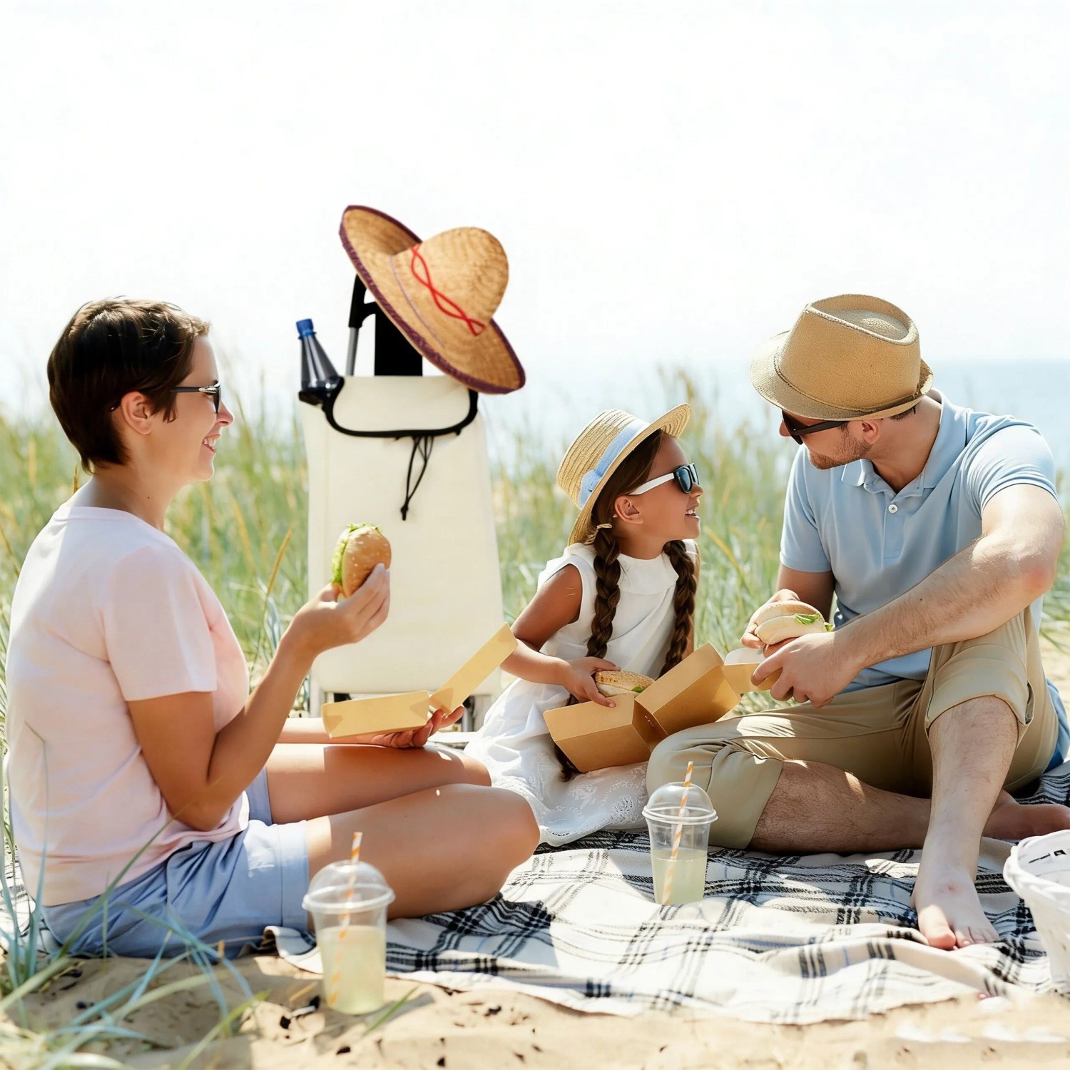 Relaxdays Einkaufstrolley Polyester Kunststoff Beige Klappbar Wasserabweisend 92,5 cm x 42 cm x 28 cm 1,4 kg_5