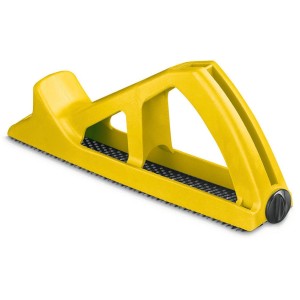 Gelber Stanley Surform Hobbyhobel, 255 mm, aus Kunststoff. Ideal für Holz, Kunststoff und mehr.