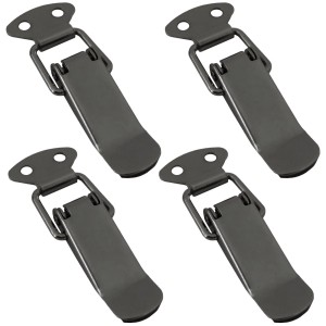 4er Set SOTECH Spannverschlüsse LATCH in Edelstahloptik, Kniehebelspanner für Holzkisten und mehr.