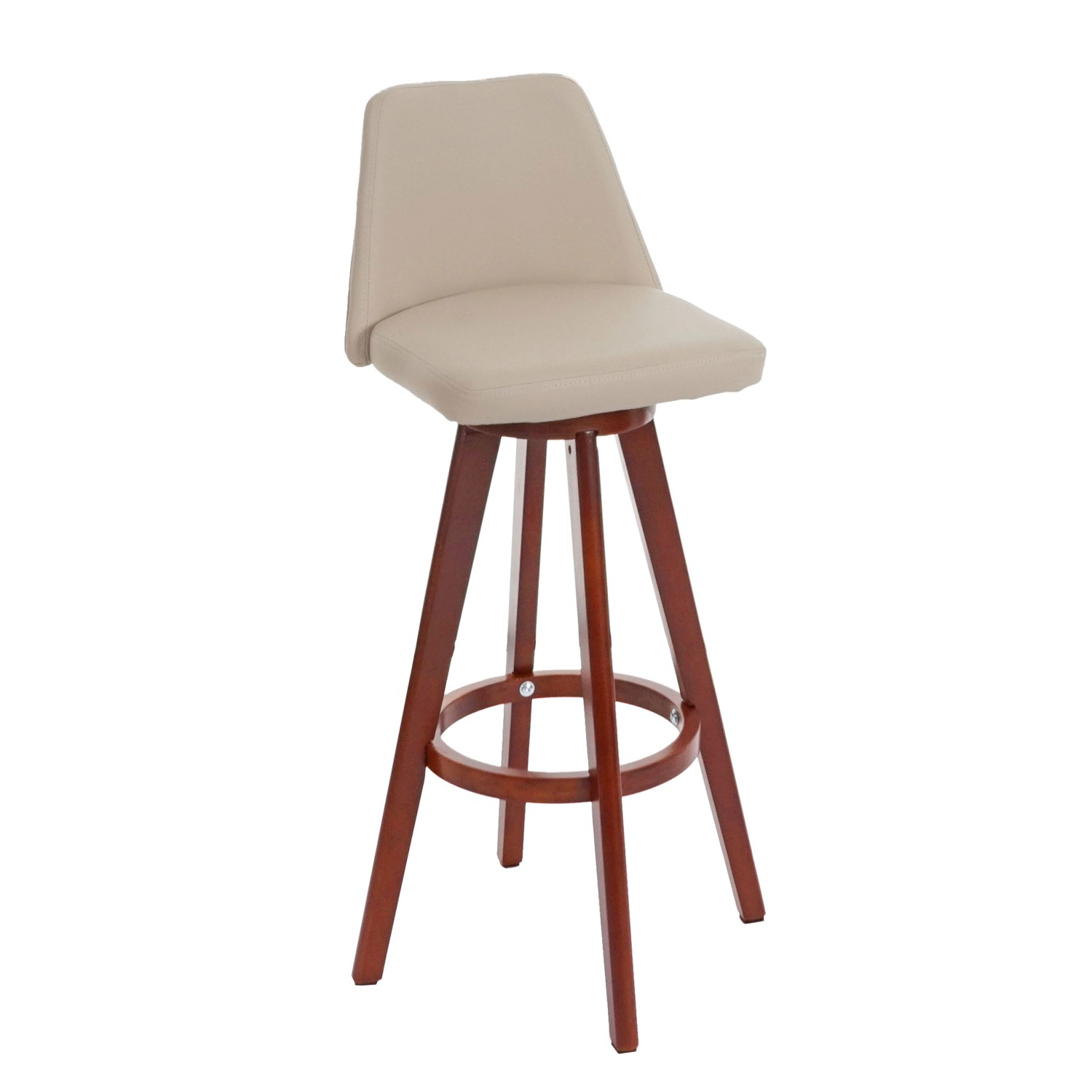 PROREGAL Barhocker Drehbar Mit Lehne Sitzhöhe 72cm Holz Kunstleder Drehbar günstig online kaufen