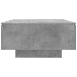 Moderner, grauer Couchtisch (90x60 cm) im Beton-Look aus Holzwerkstoff.