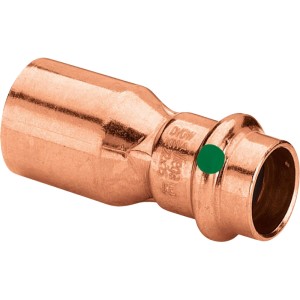 Viega Profipress Reduzierstück aus Kupfer, 22 mm x 18 mm, für Pressfittings.