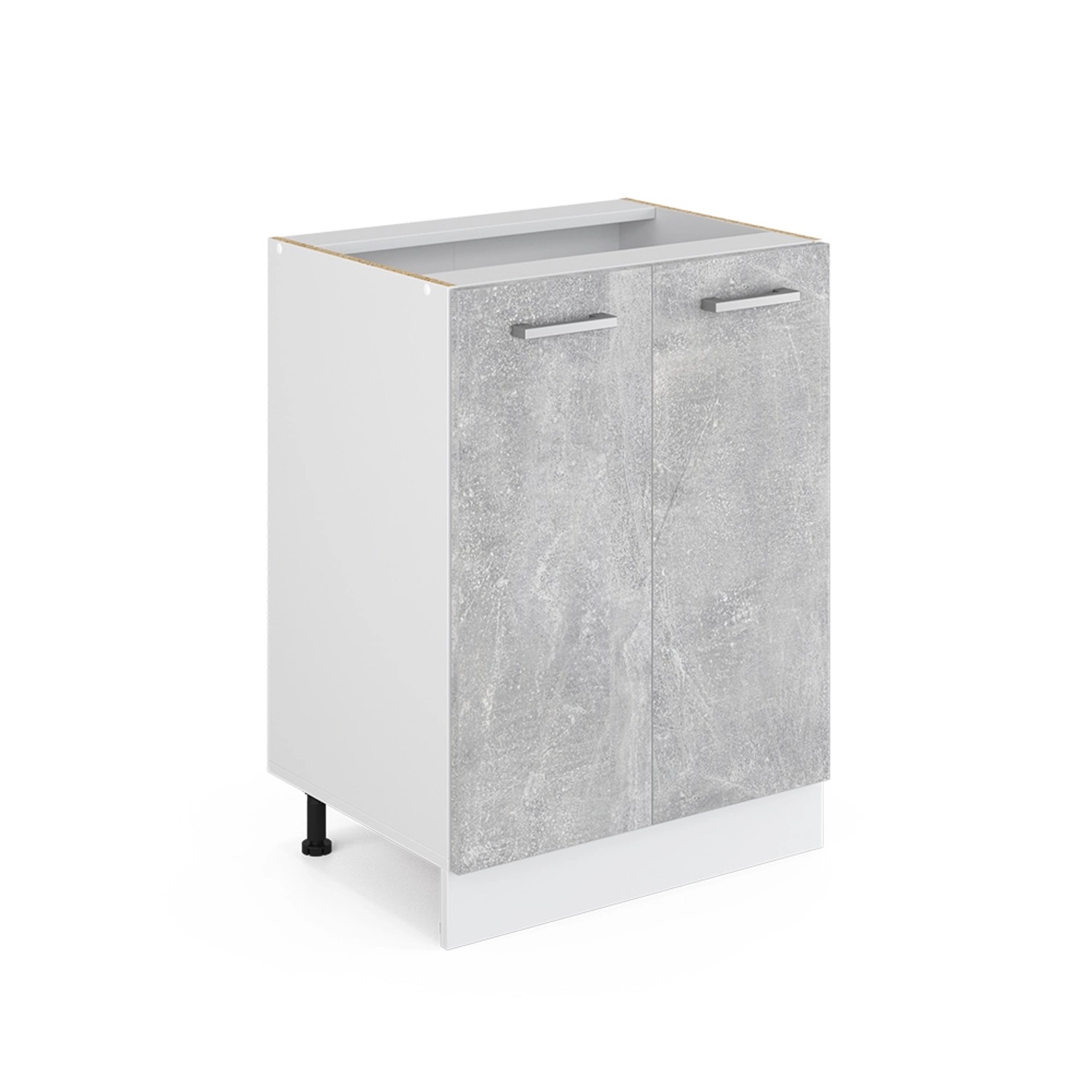 Vicco Küchenunterschrank R-Line Küchenkommode Beton/Weiß 60 cm ohne Arbeits günstig online kaufen