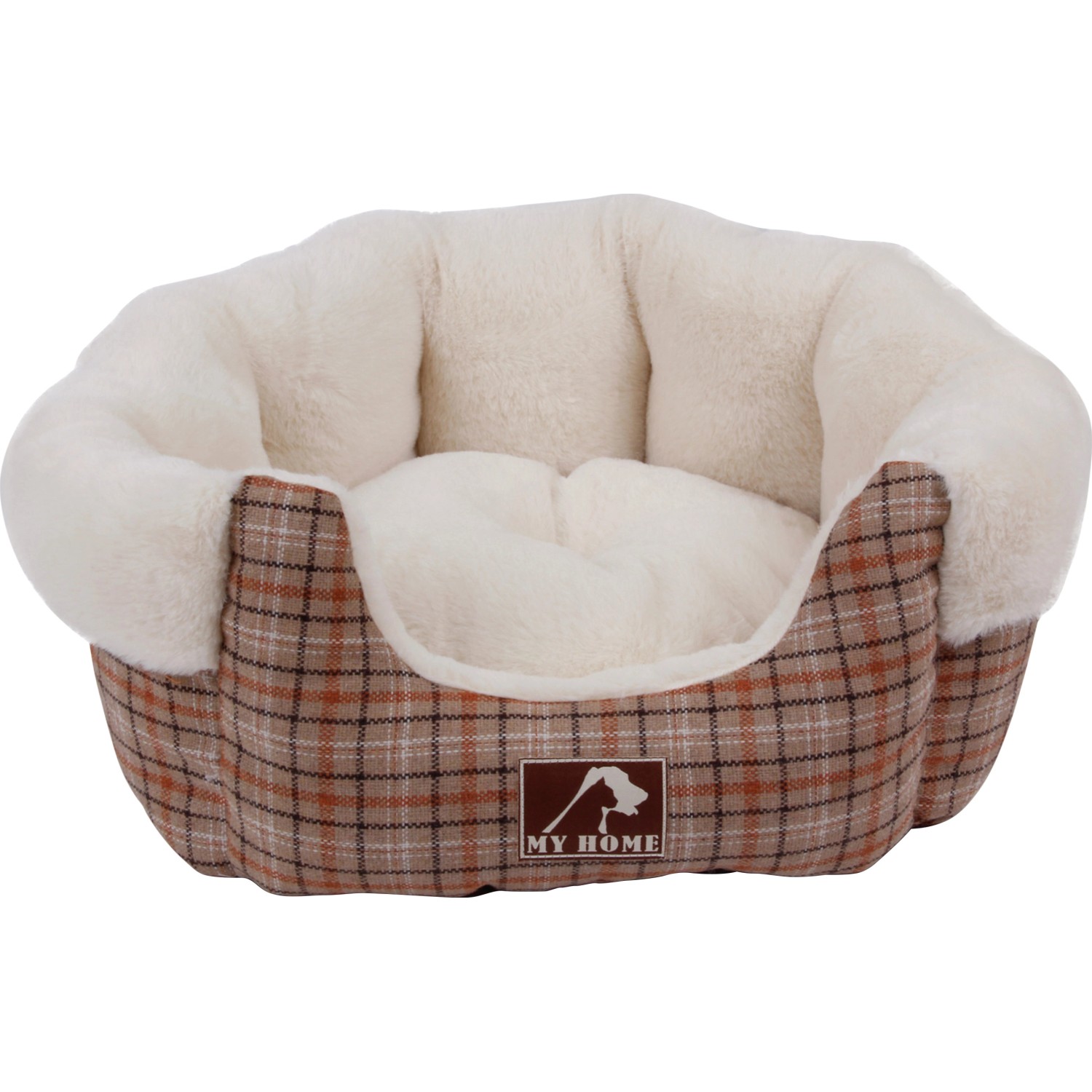 Heim Hunde-und Katzenbett Classic mit herausnehmbarem Kissen 72 x 62 cm x 22 cm