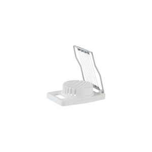 Fackelmann Eischneider, weiß/silber, mit Edelstahldrähten. Küchenhelfer zum Schneiden von Eiern.