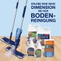 Bona Reinigungs-Set mit Mikrofaser-Pad und Reinigern für verschiedene Bodenarten.