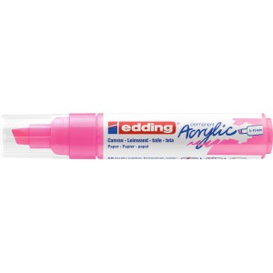 Edding 5000 Acrylmarker breit in Neonpink mit Keilspitze.