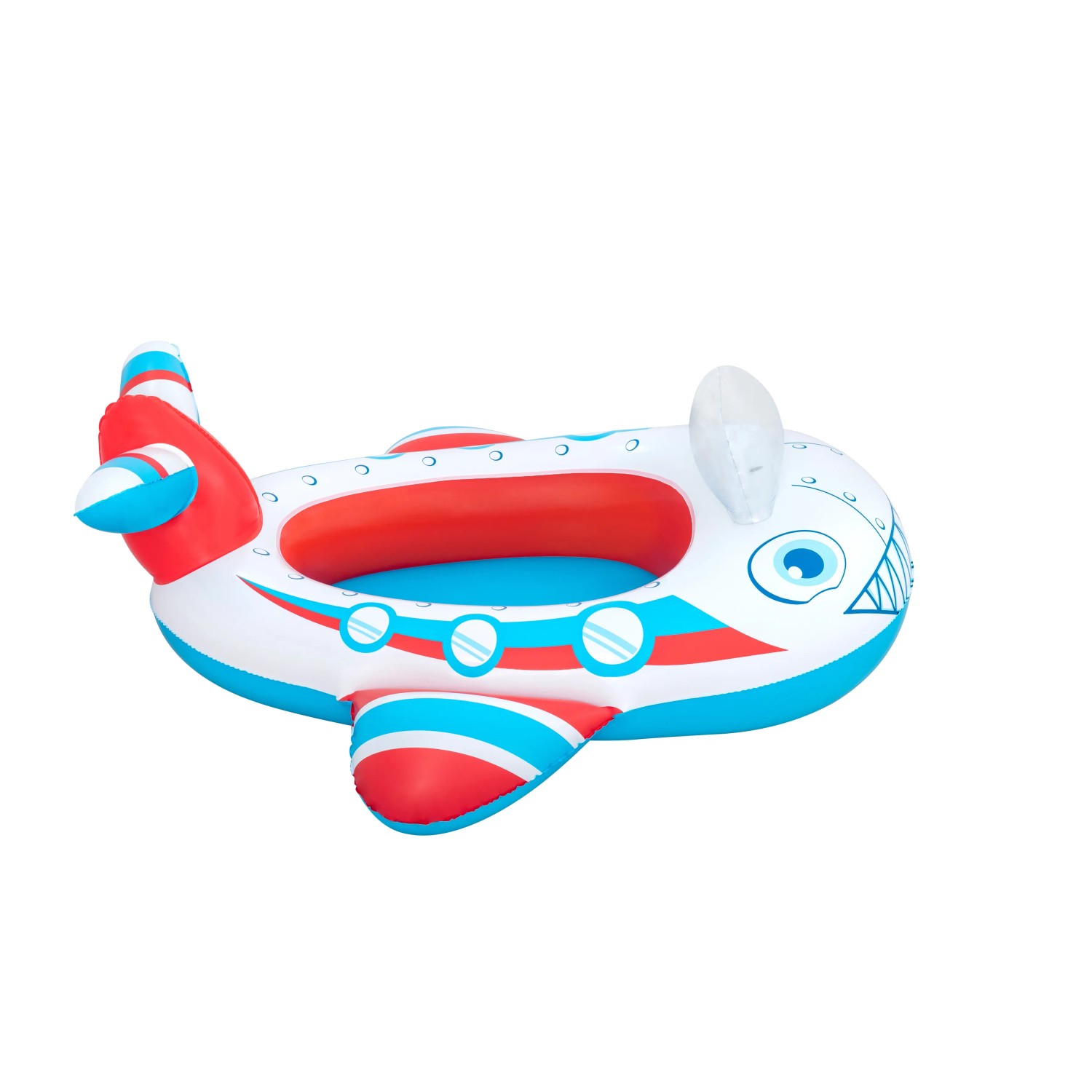 Bestway Kinder-Schlauchboot Lil' Navigator, Flugzeug Design, rot/blau/weiß, für Kinder ab 3 Jahren.