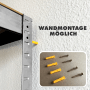 Detailaufnahme: Wandmontage des verzinkten KARAT Schwerlastregals mit Dübeln und Schrauben.