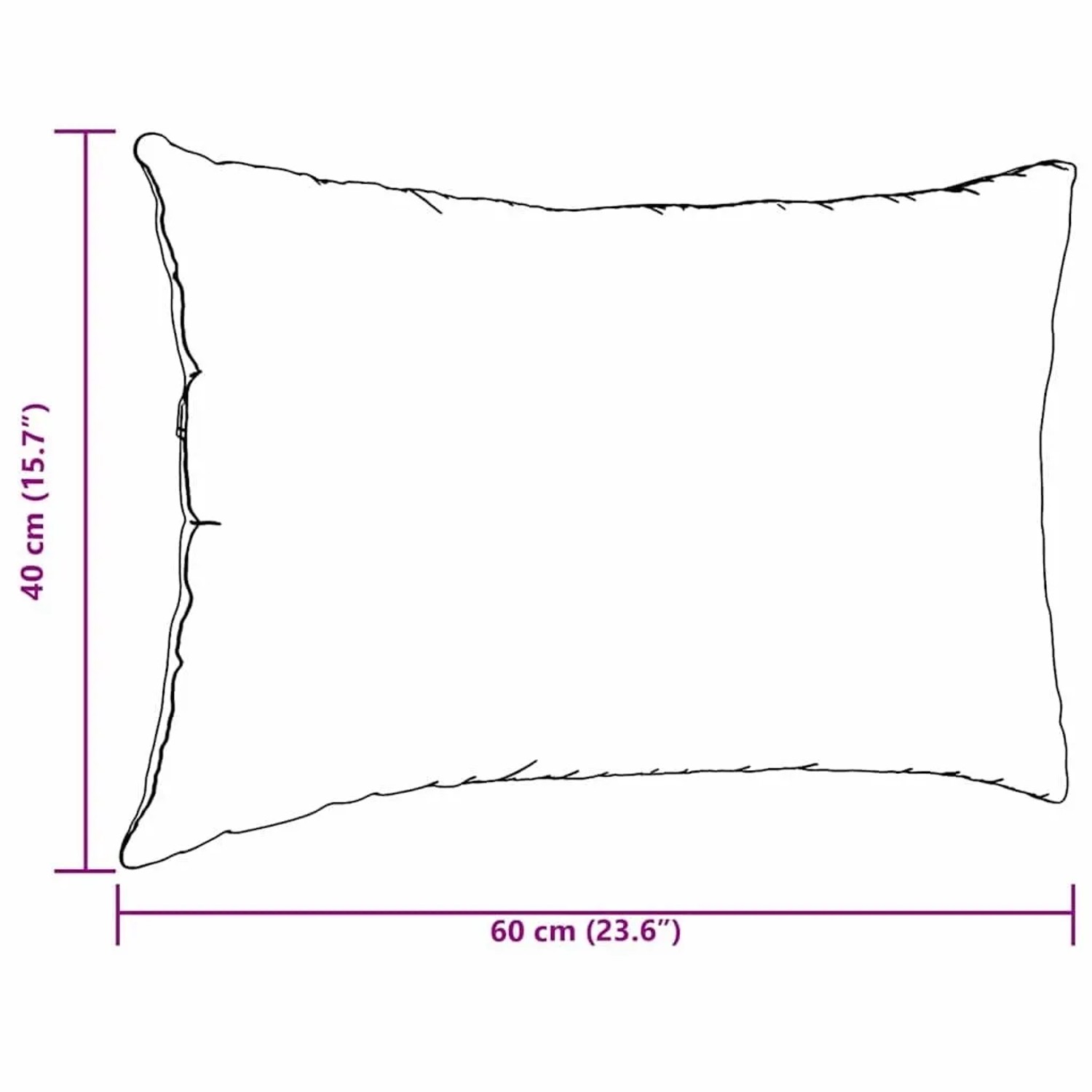 vidaXL Sofakissen 2 Stück Rosa 60 x 40 cm Stoff 42013668_9