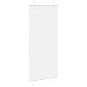 Weißes vidaXL Plissee aus Polyester, 100x200 cm. Bietet flexiblen Sicht- und Blendschutz für Fenster.