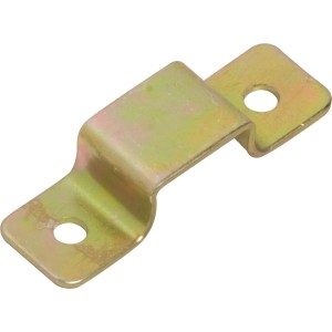 Gelb verzinkte Riegelschlaufe, 25x12 mm, für Scharniere und Beschläge.