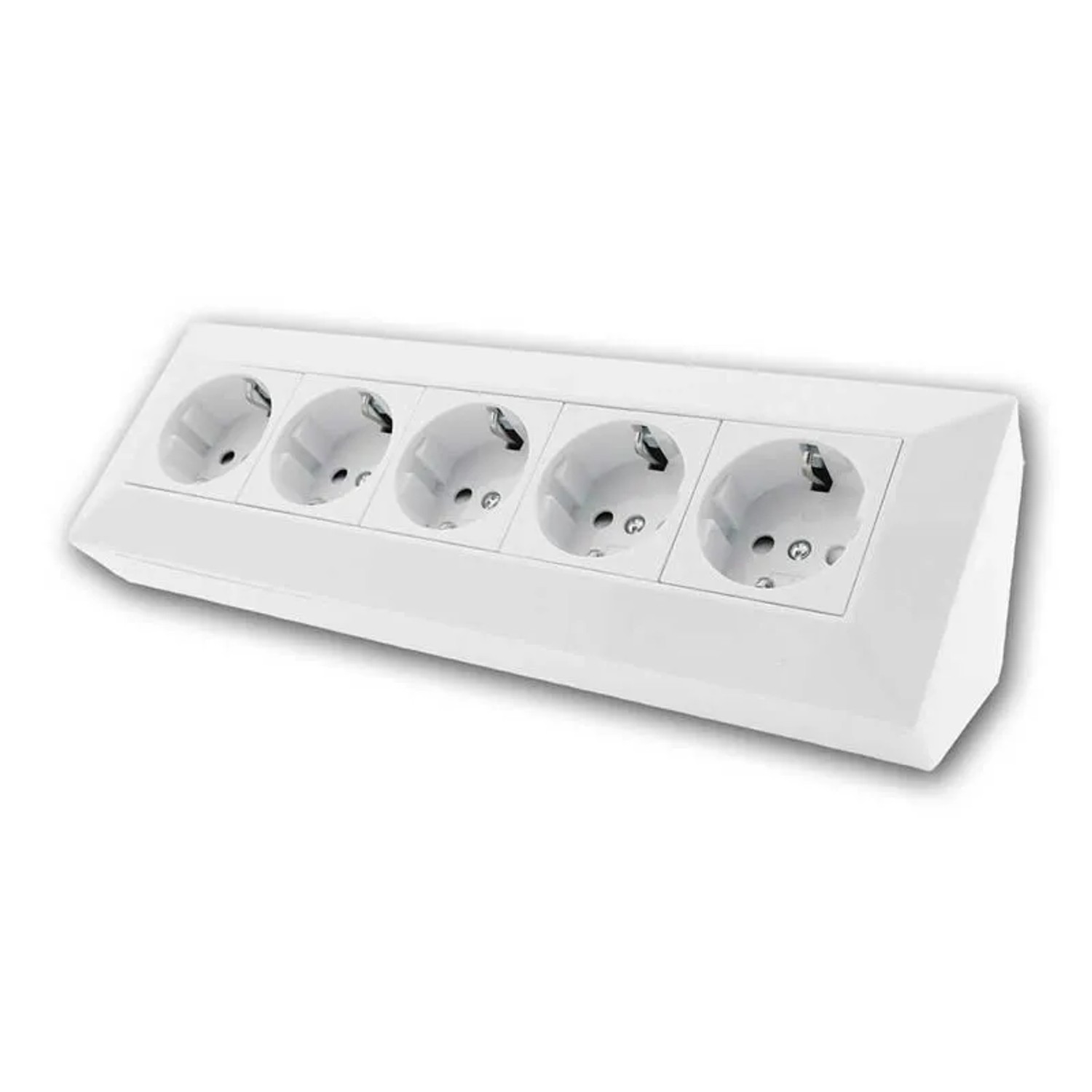 ChiliTec 5-Fach Steckdosenblock Weiß 250V16A ohne Kabel