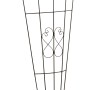 Schwarzes Rank-Spalier in Fächerform, 150 cm hoch, aus pulverbeschichtetem Stahl.