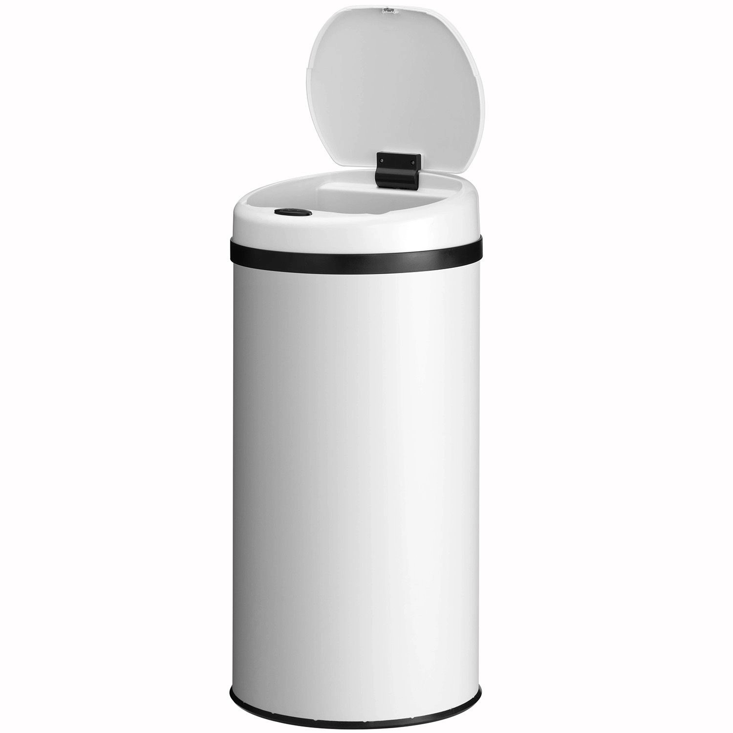 Juskys Mülleimer Rund mit Sensor 40 L Weiß günstig online kaufen