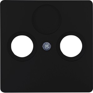 Kopp Antennenabdeckung 2-fach Paris, mattschwarz, für Antennensteckdose