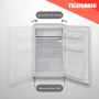 Telefunken Kühlschrank mit Gefrierfach, freistehend, weiße Ausführung, geöffnete Tür zeigt Innenraum.