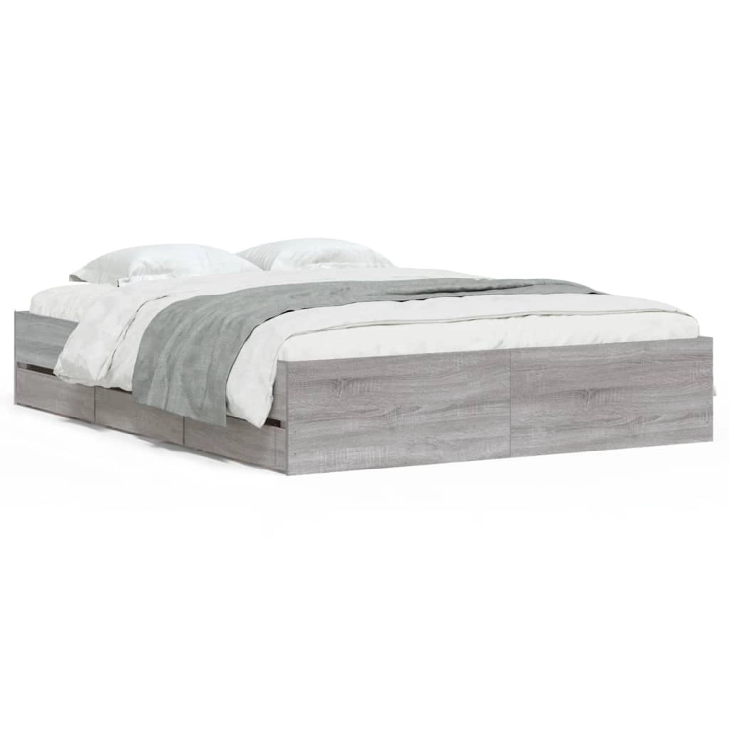 vidaXL Bettgestell mit Schubladen Schwarz 140x200 cm Holzwerkstoff Modell 1 günstig online kaufen