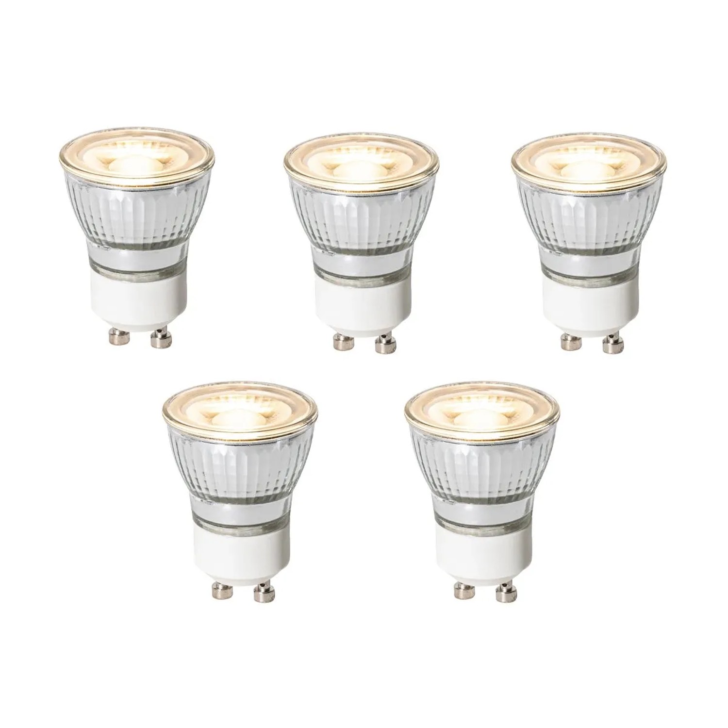 LUEDD 5er Set GU10 3 Stufen Dimmbare LED Leuchtmittel 35mm 4W 220,m 3000K