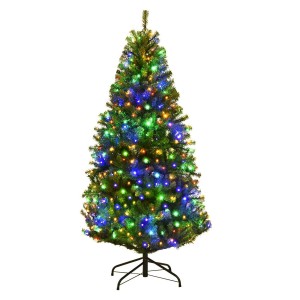 Costway Led Künstlicher Weihnachtsbaum mit 11 Lichtmodi Grün 120CM