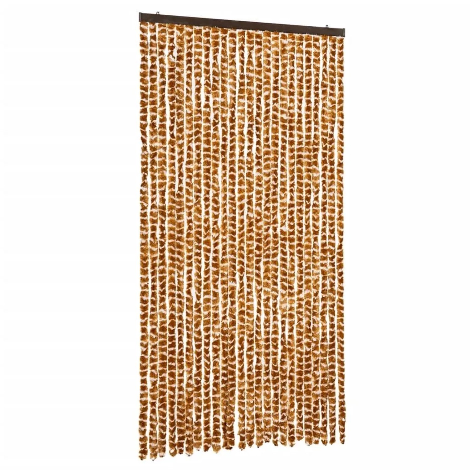 vidaXL Insektenschutz-Vorhang Ocker und Weiß 100x220 cm Chenille 325459