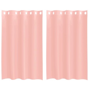 vidaXL Voile Vorhänge mit Ösen 2 Stk Rosa 140x175 cm 4102096