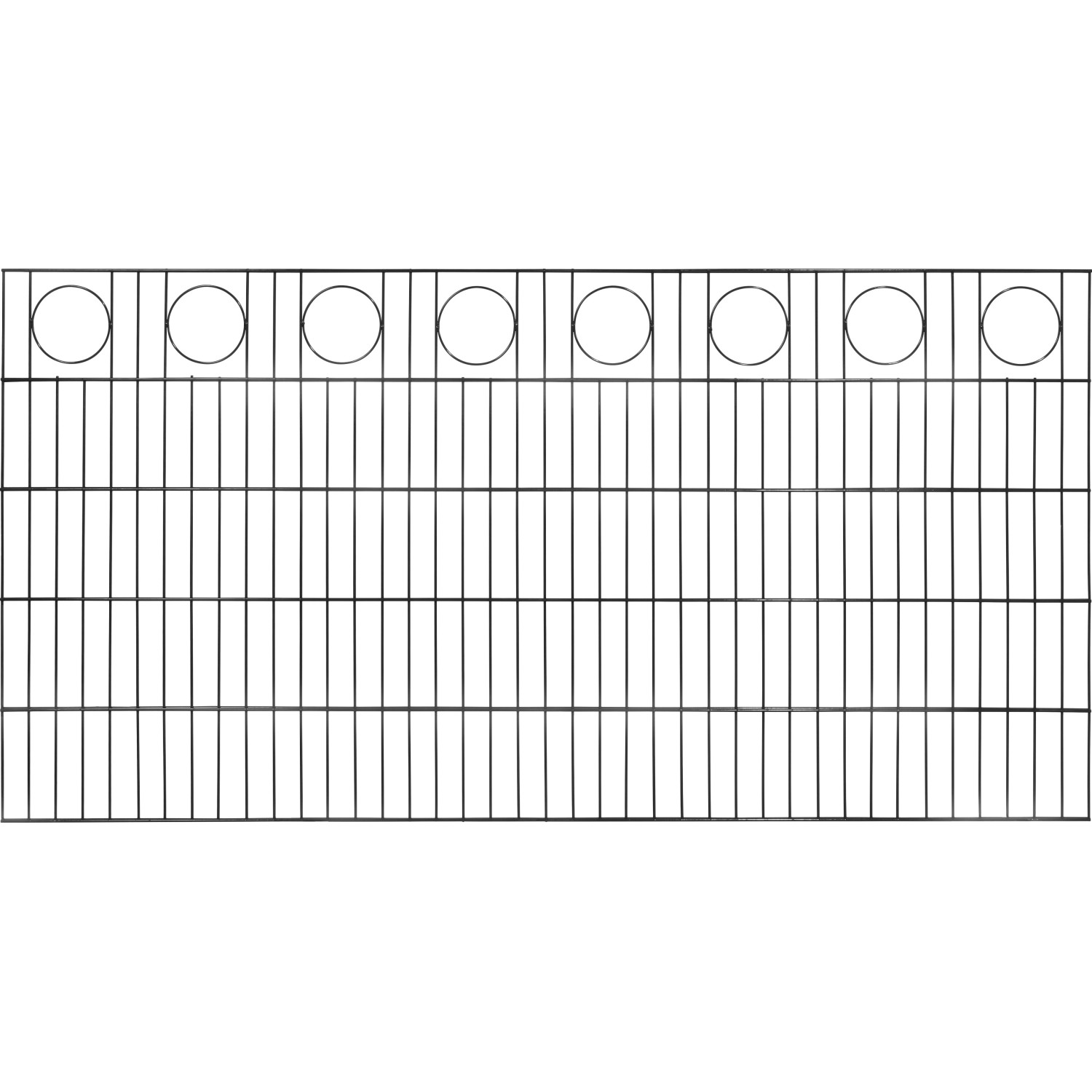 Dekor-Doppelstabmattenzaun Ring Anthrazit 100 x 200 cm günstig online kaufen