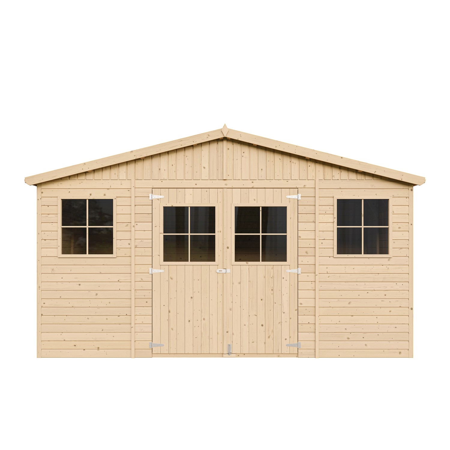 Timbela Gartenhaus Holz M331+M331G 11,91 m² mit Fenstern und Boden günstig online kaufen