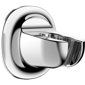 Wenko Duschkopfhalter Liberta Chrom, zur Befestigung ohne Bohren. Glänzender Halter für Handbrausen.