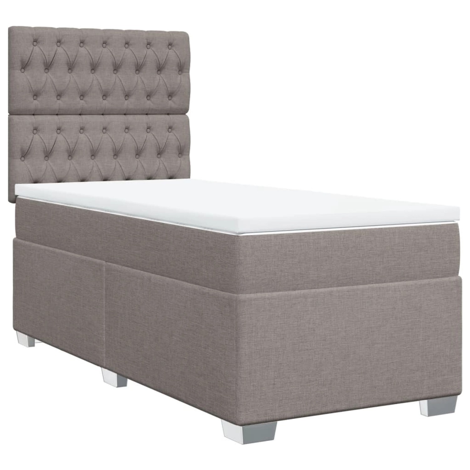 vidaXL Boxspringbett mit Matratze Taupe 90x190 cm Stoff2105593 günstig online kaufen